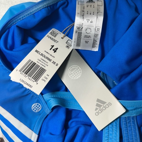 NWT Adidas Blue One-Piece Racerback Swimsuit - Picture 10 of 12